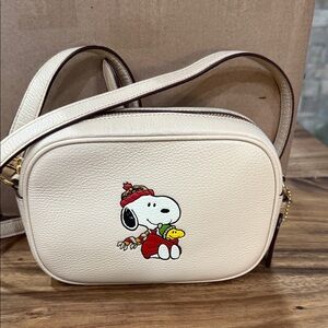 COACH Snoopy Cream Crossbody Bag NWOT
